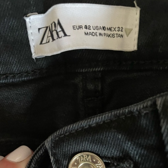 NWT Zara Vintage Skinny High Rise Ankle Jeans in Black. Size 10 - Picture 5 of 11